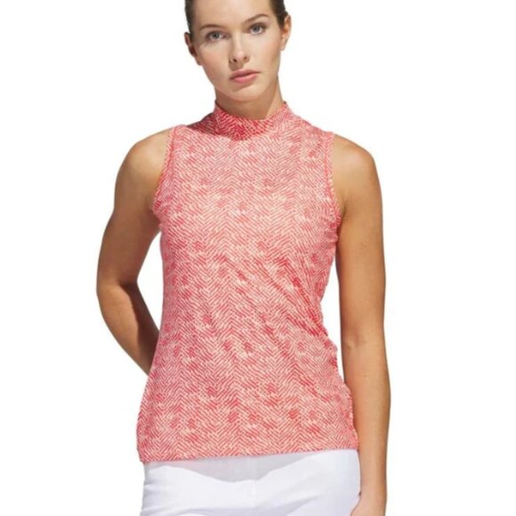 adidas Tops - NWT New adidas Women's Ultimate365 Mock Neck Golf Polo L Shirt Top Sleeveless